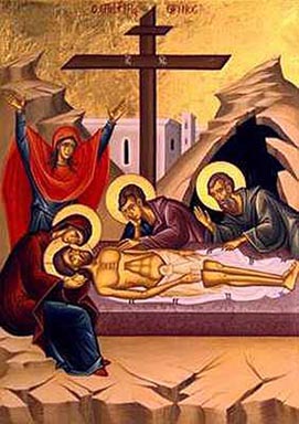 The Icon of the Epitaphios (laying out of Jesus for burial)